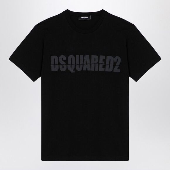 Dsquared2 Black Cotton T-Shirt With Logo Men